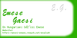 emese gacsi business card